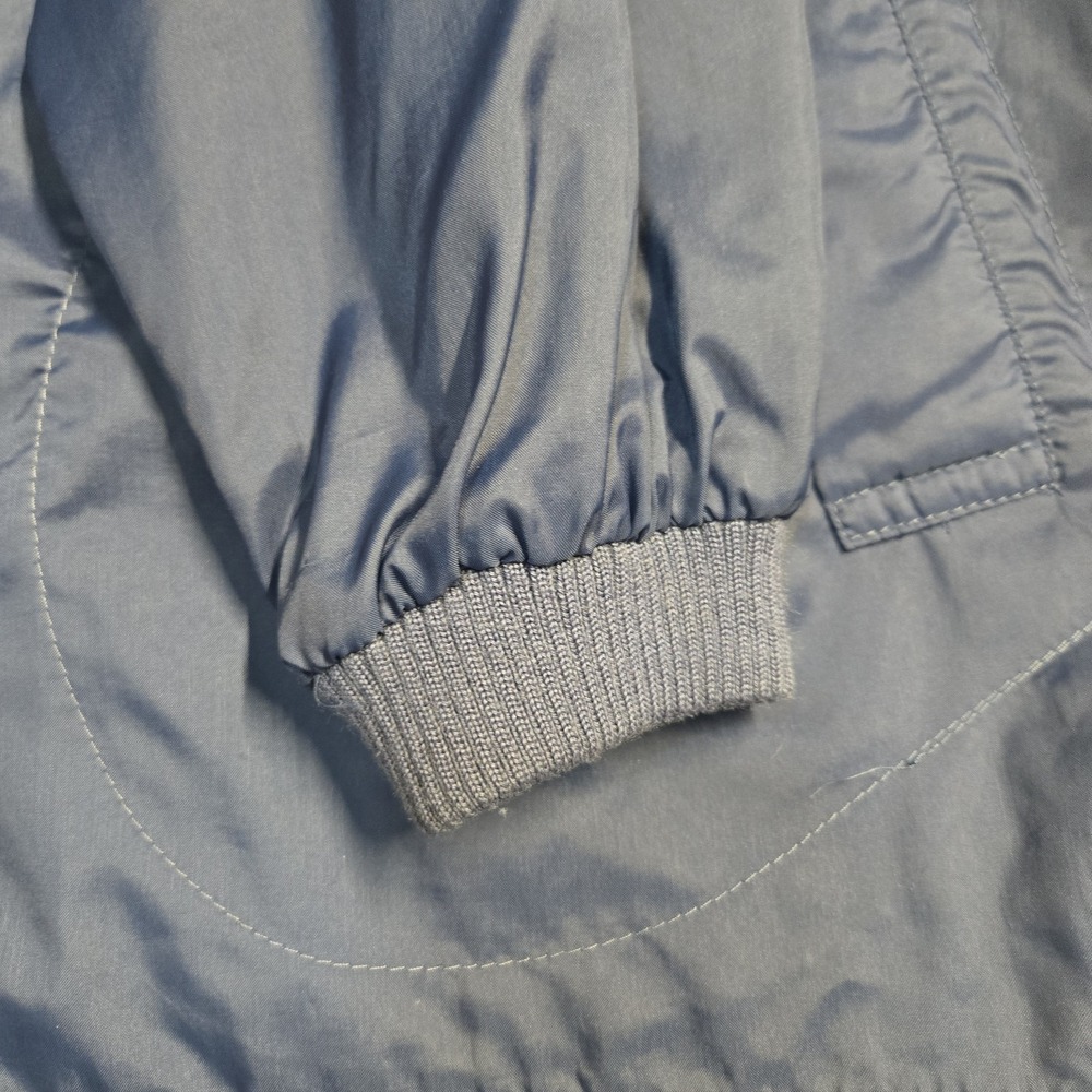 Vintage Dunlop Windbreaker Jacket Men's Size L‎ Navy Blue Short Sleeve Zip Up... - Picture 13 of 16